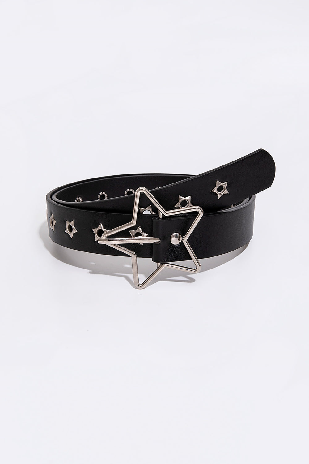 PU Leather Star Shape Buckle Belt-Jewearrings