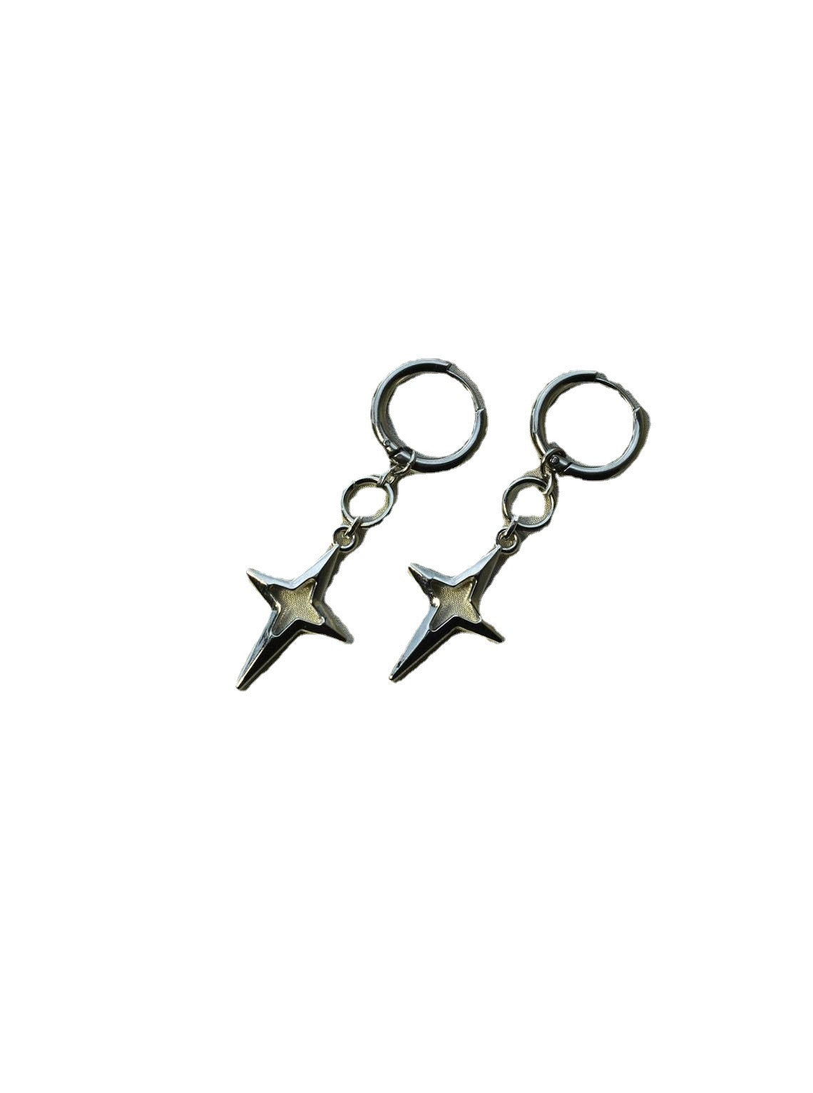 New Star Cross Cute Pendant Earrings-Jewearrings