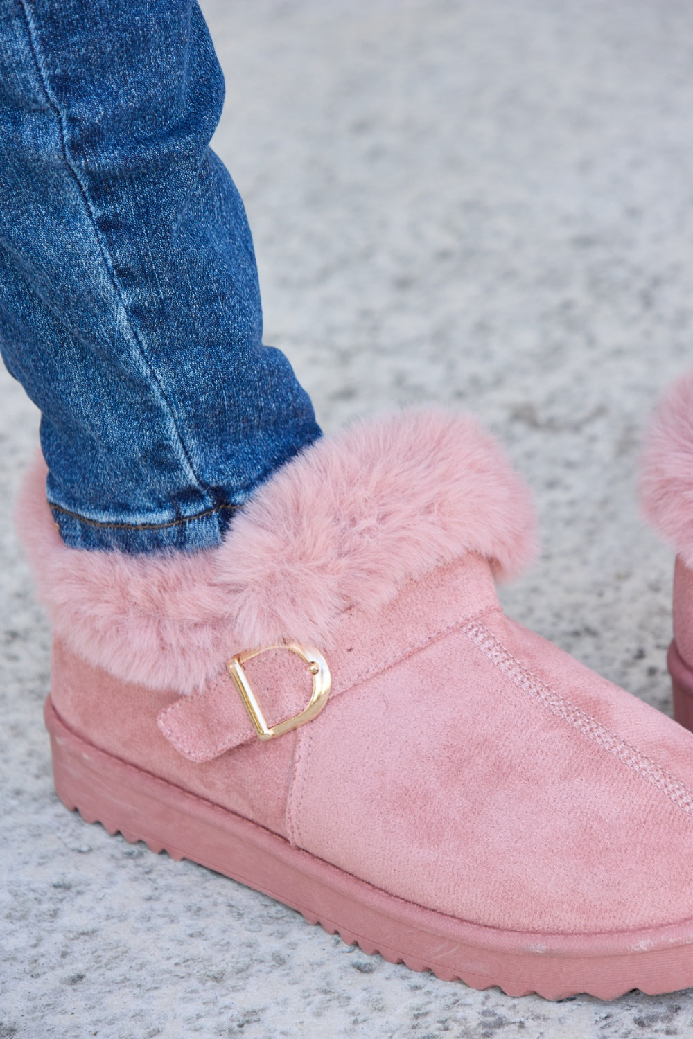 Forever Link Furry Chunky Thermal Ankle Boots-Jewearrings