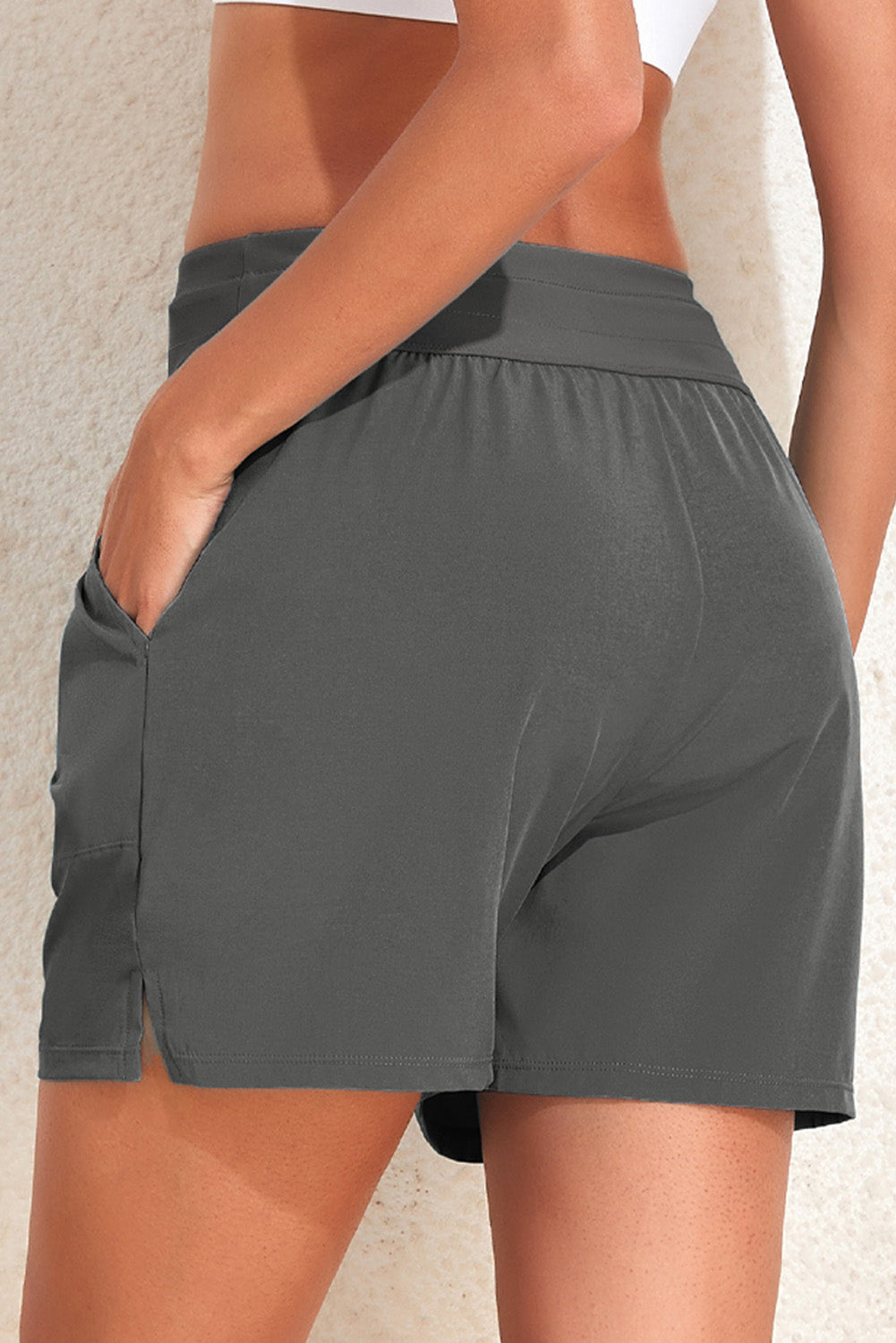 Drawstring Swim Shorts with Pockets-Jewearrings