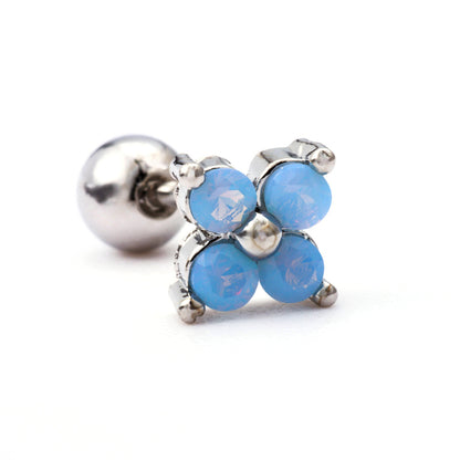 Women's Cute Stainless Steel Screw Ball Piercing Stud Earrings-Jewearrings