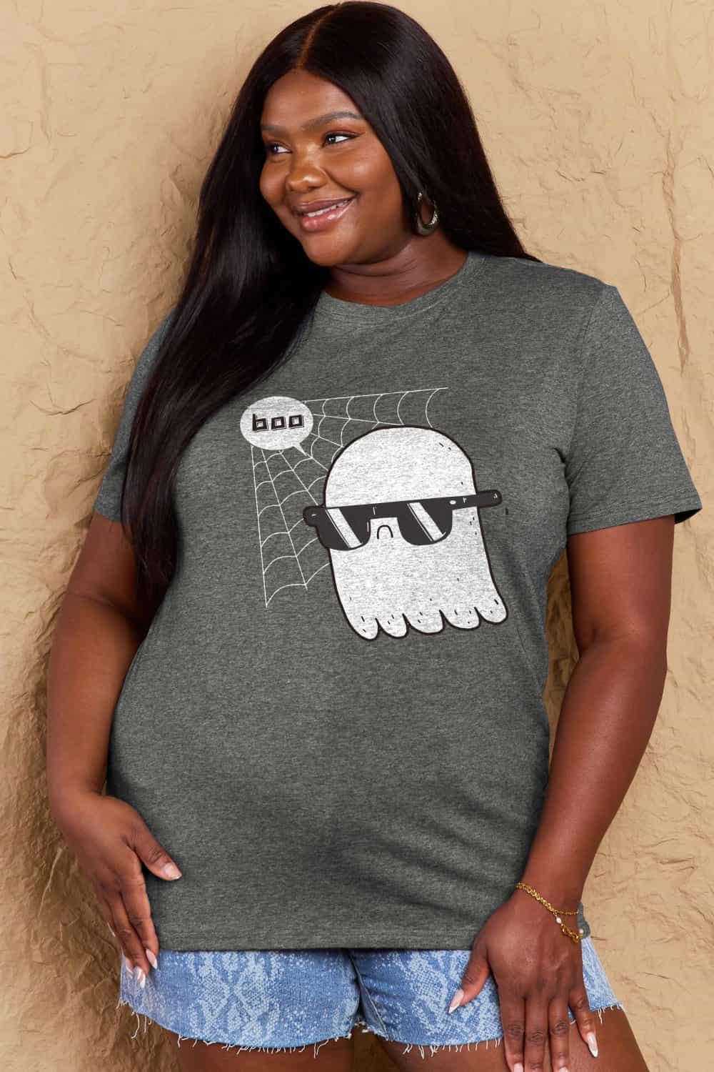 Simply Love Full Size BOO Graphic Cotton T-Shirt-Jewearrings