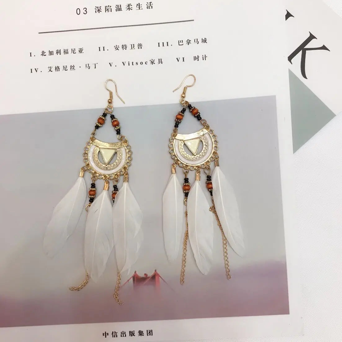 Feather earrings-Jewearrings