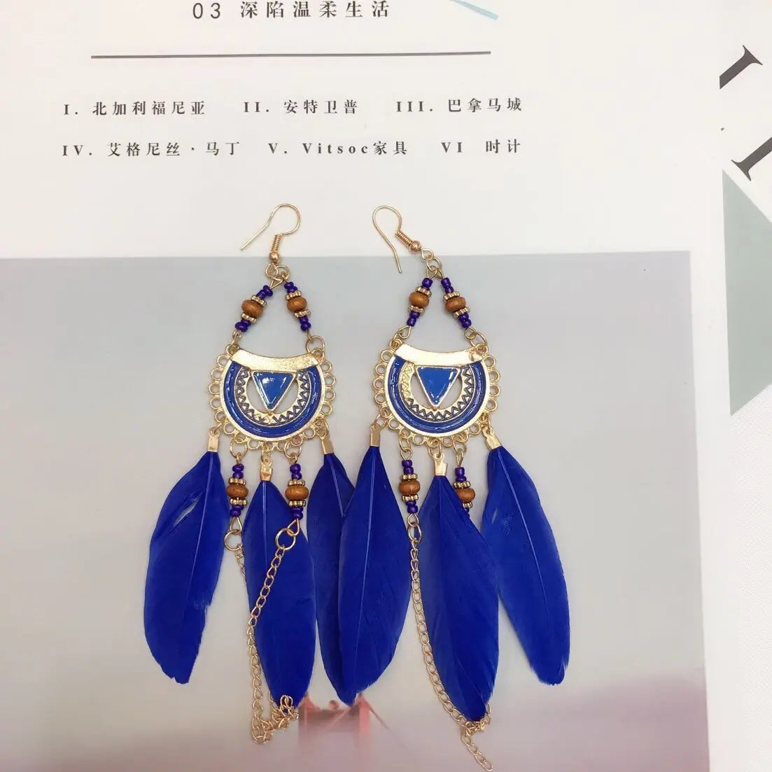 Feather earrings-Jewearrings