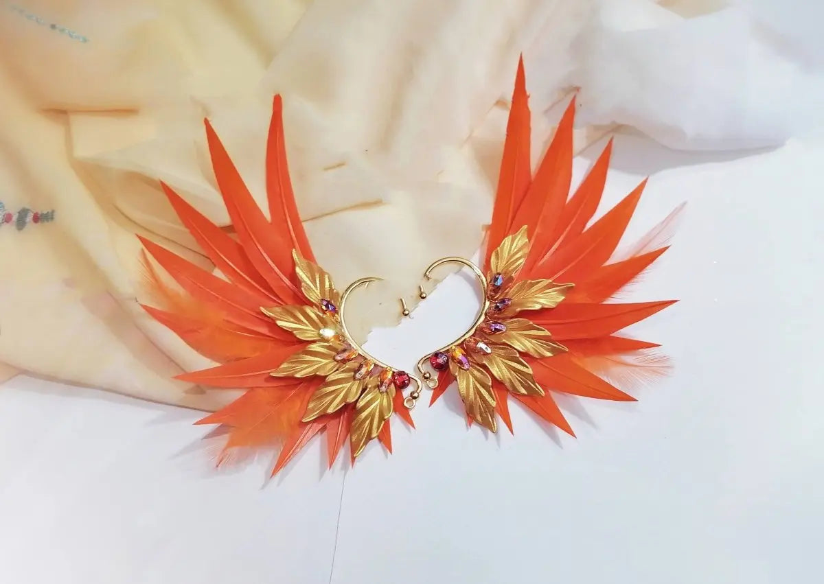 Feather Earrings: Angel Wings Jewelry-Jewearrings