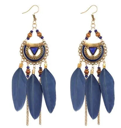 Feather Earrings Bohemian-Jewearrings