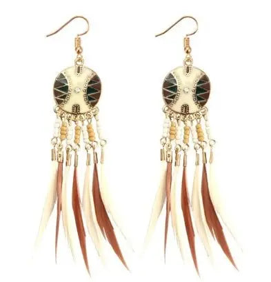 Feather Earrings Bohemian-Jewearrings