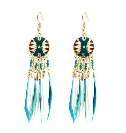 Feather Earrings Bohemian-Jewearrings