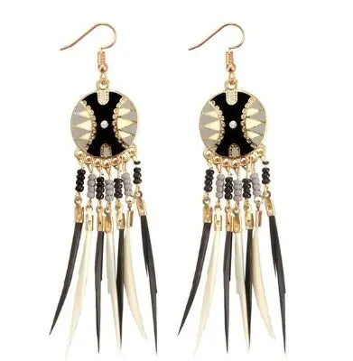 Feather Earrings Bohemian-Jewearrings