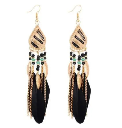 Feather Earrings Bohemian-Jewearrings