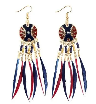 Feather Earrings Bohemian-Jewearrings