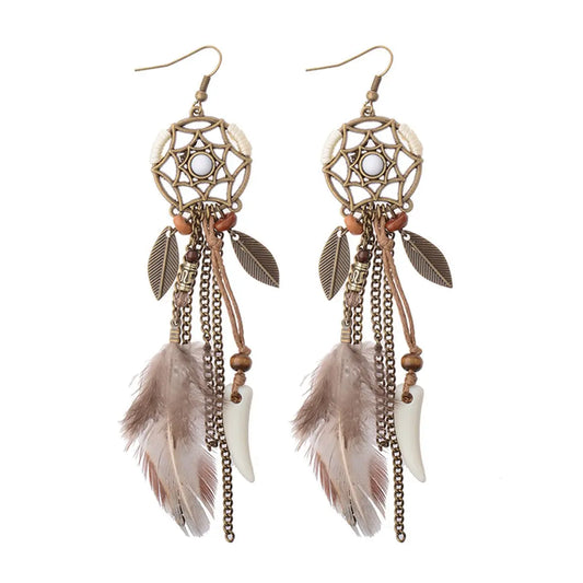 Feather Earrings: Bohemian & Retro Style-Jewearrings