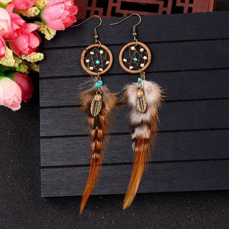 Feather Earrings: Bohemian & Retro Style-Jewearrings