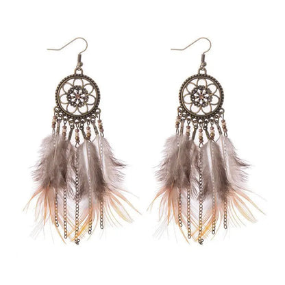 Feather Earrings: Bohemian & Retro Style-Jewearrings