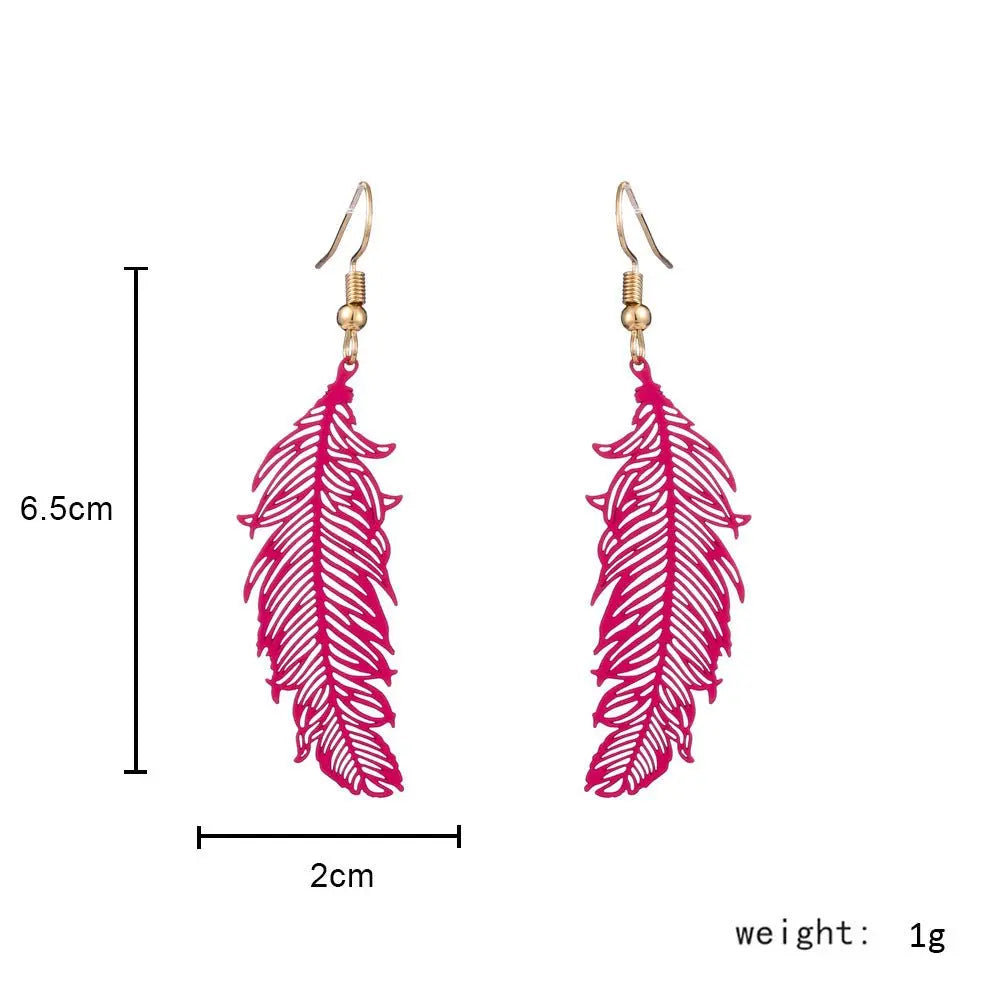 Feather Earrings: Bohemian Style-Jewearrings