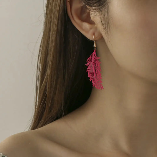 Feather Earrings: Bohemian Style-Jewearrings