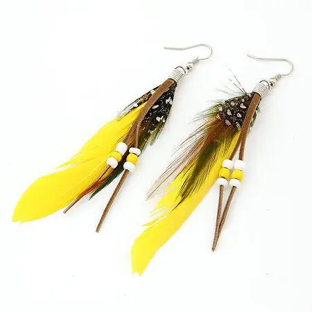 Feather Earrings: Bohemian Style for a Touch of Nature-Jewearrings