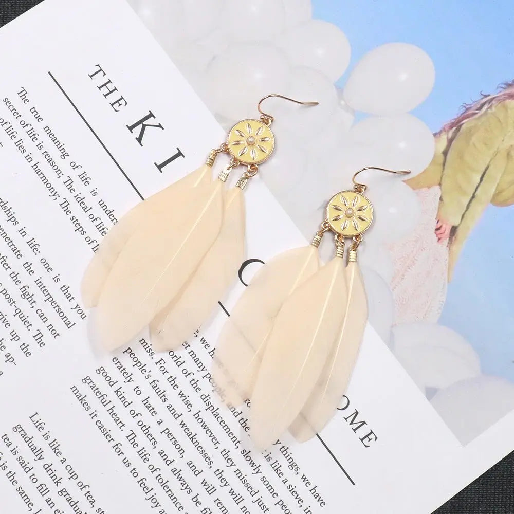 Feather Earrings: Bohemian Style & Natural Beauty-Jewearrings