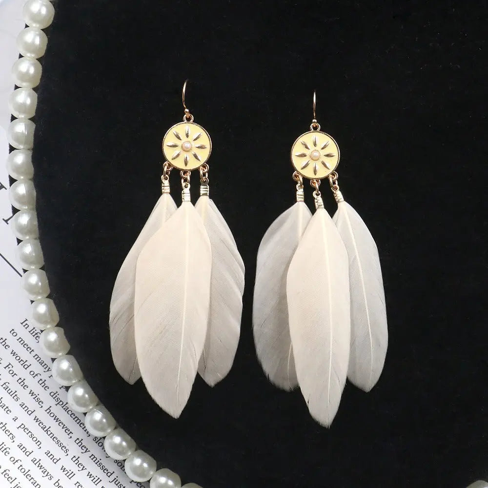 Feather Earrings: Bohemian Style & Natural Beauty-Jewearrings