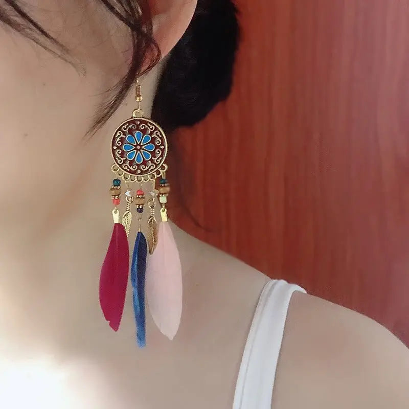 Feather Earrings: Boho Style & Personalized Flair-Jewearrings