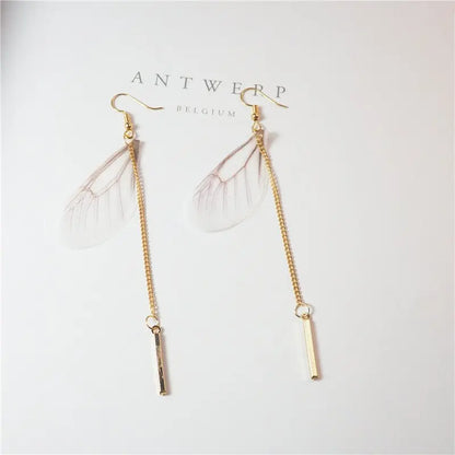 Feather Earrings - Butterfly Wings Long Tassel Earrings-Jewearrings