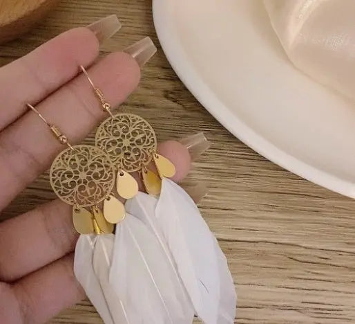 Feather Earrings & Clips | Exotic Chic Style-Jewearrings