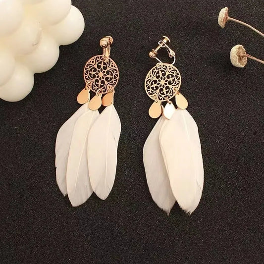 Feather Earrings & Clips | Exotic Chic Style-Jewearrings