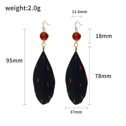 Feather Earrings: Devil Wing Statement Piece-Jewearrings