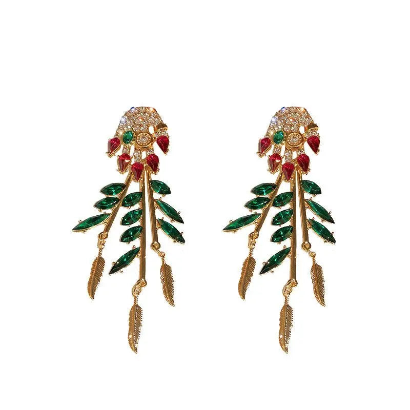 Feather Earrings: Diamond Drop Elegance for Any Occasion-Jewearrings