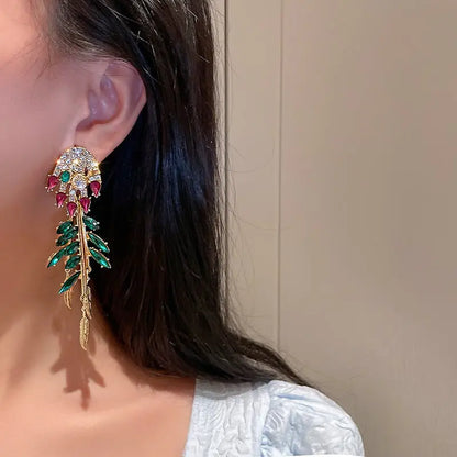 Feather Earrings: Diamond Drop Elegance for Any Occasion-Jewearrings