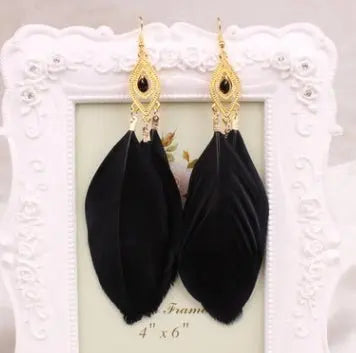 Feather Earrings European American-Jewearrings