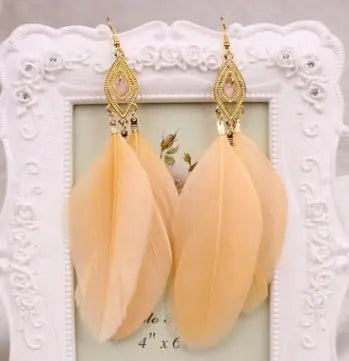 Feather Earrings European American-Jewearrings