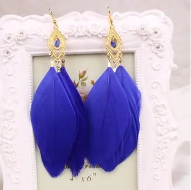 Feather Earrings European American-Jewearrings