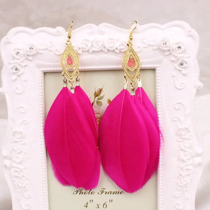 Feather Earrings European American-Jewearrings