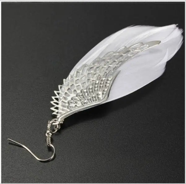 Feather Earrings - European & American Fashion Angel Wings-Jewearrings