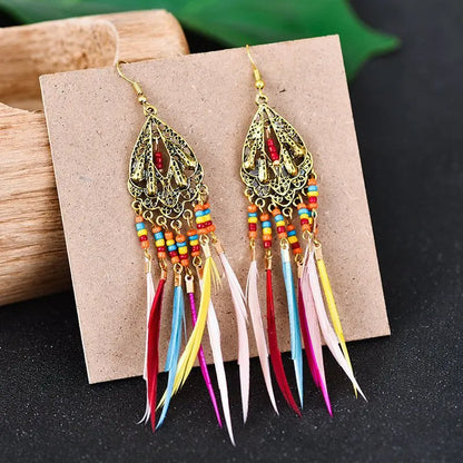 Feather Earrings: European And American Personality Retro-Jewearrings