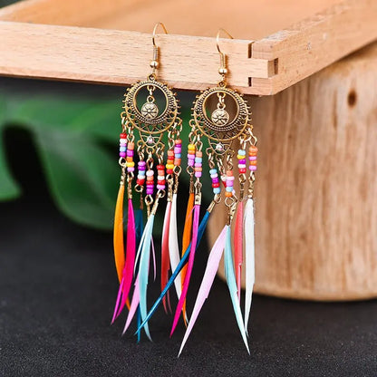 Feather Earrings: European And American Personality Retro-Jewearrings