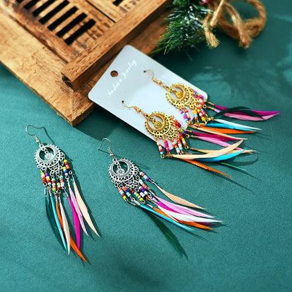 Feather Earrings: European And American Personality Retro-Jewearrings