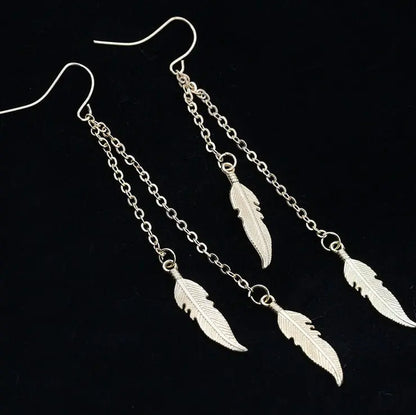 Feather Earrings for Boho Style | Lightweight & Trendy-Jewearrings