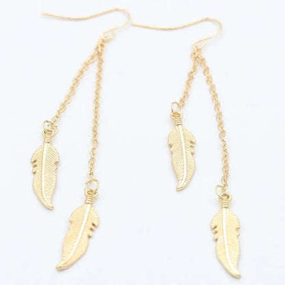 Feather Earrings for Boho Style | Lightweight & Trendy-Jewearrings