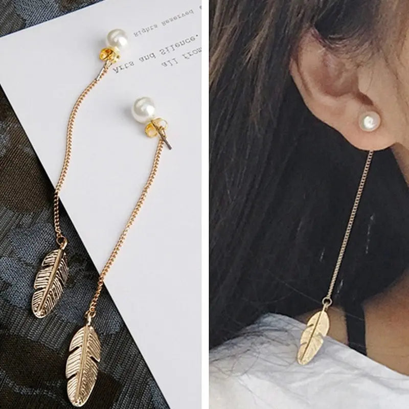 Feather Earrings for Women-Jewearrings