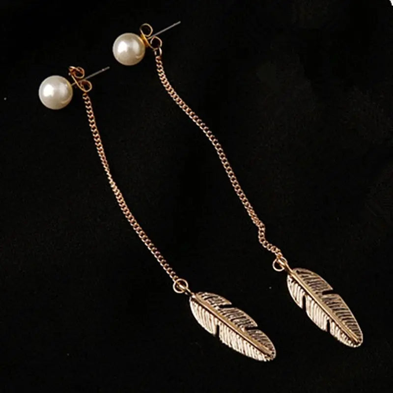 Feather Earrings for Women-Jewearrings