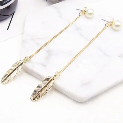 Feather Earrings for Women-Jewearrings