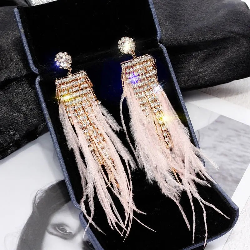 Feather Earrings - Gold-plated Feather Jewelry-Jewearrings