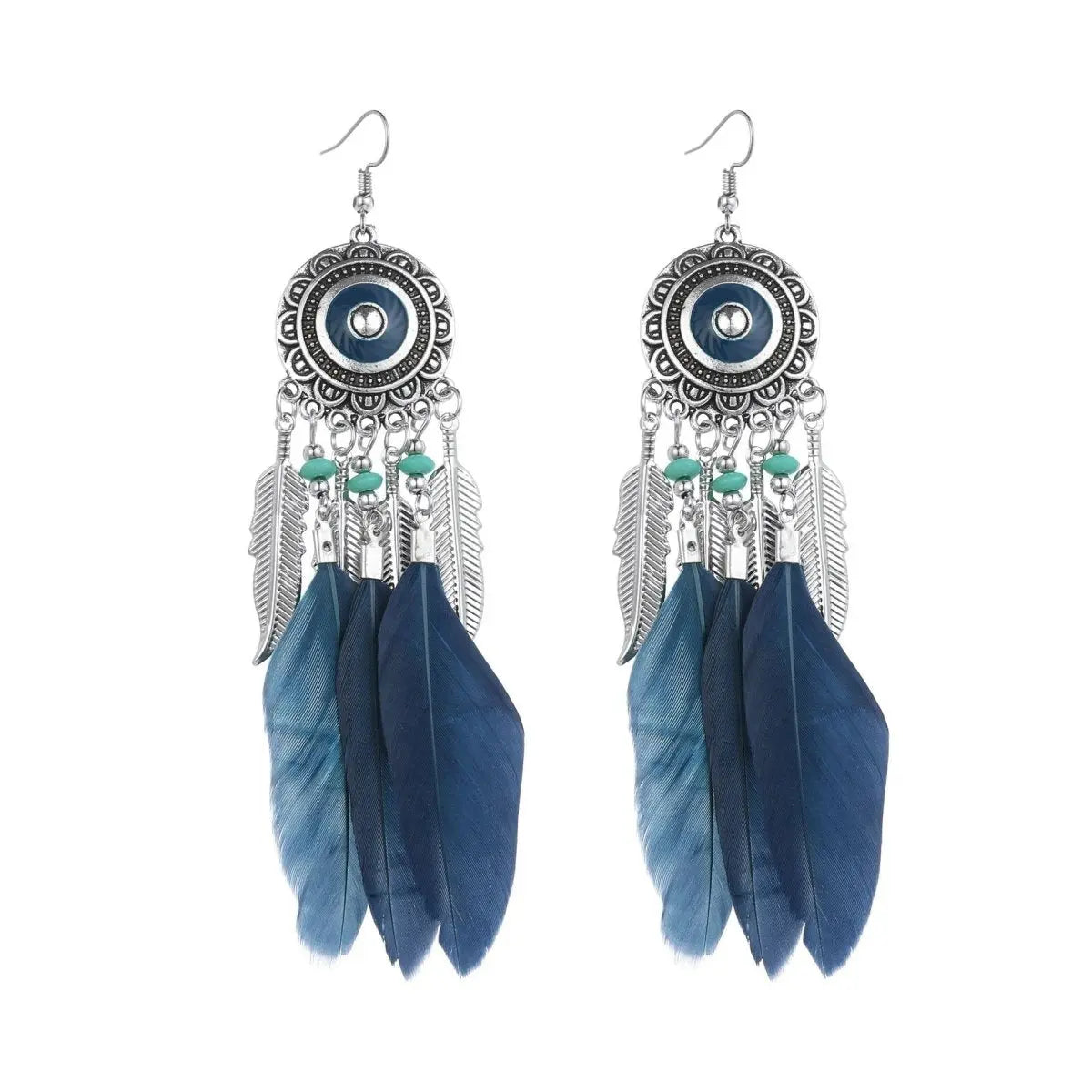 Feather Earrings Leaf Bohemian Long-Jewearrings