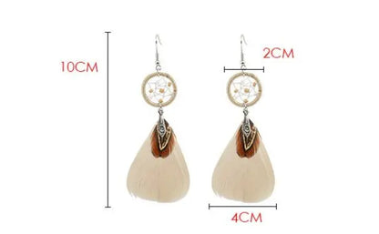 Feather Earrings Popular Celebrity Jewelry-Jewearrings