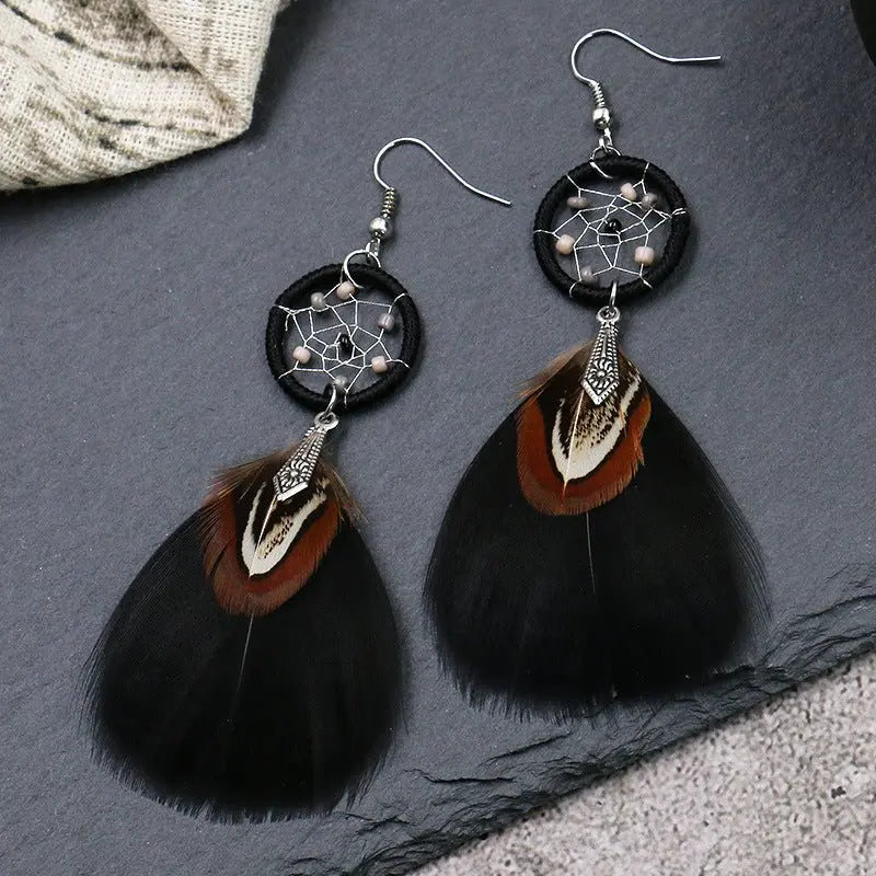 Feather Earrings Popular Celebrity Jewelry-Jewearrings