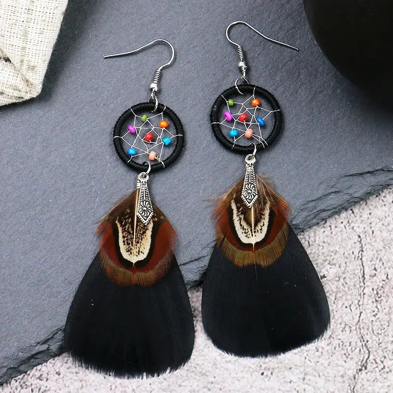 Feather Earrings Popular Celebrity Jewelry-Jewearrings