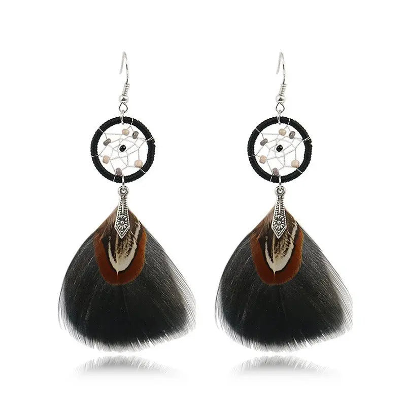 Feather Earrings Popular Celebrity Jewelry-Jewearrings