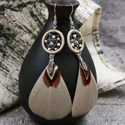 Feather Earrings Popular Celebrity Jewelry-Jewearrings